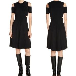 New Maje Dress Ristourne Cut Out Black Sweater Dress
